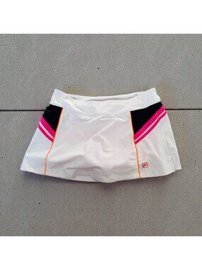 FILA White Neon Pink Pickleball Tennis Skort Size XL